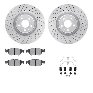 R1 Concepts WBUH1-73053 Brake Rotors - Carbon Coated - D/S W/ Optimum Oe Pads & Hdw